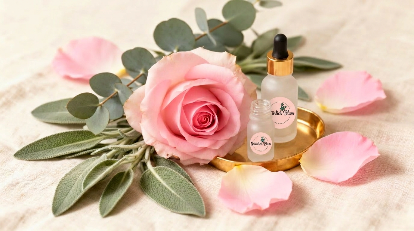 Rosenblüten, Salbei und ätherische Öle